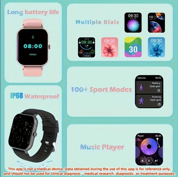 Smartwatch BT Call Heart Rate Sport Mode Fitness Tracker Waterproof Smart Watch For IOS Android - Image 6