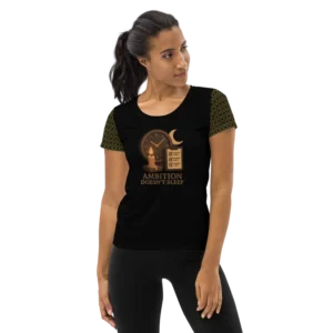 MF - "Ambition Doesn't Sleep" Women's Athletic T-shirt