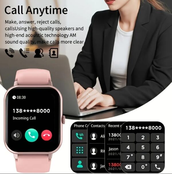 Smartwatch BT Call Heart Rate Sport Mode Fitness Tracker Waterproof Smart Watch For IOS Android - Image 7
