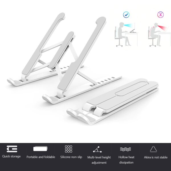 Adjustable Non-slip Laptop Stand Support Holder Base Riser 6 Gears Height Notebook Cooling Stand Portable For 11-17 Inch Tablet - Image 10