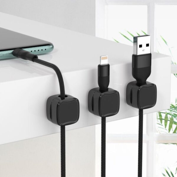 Magnetic Cable Clip Under Desk Cable Management Adjustable Cord Holder Wire Organizer And Cable Management Wire Keeper - Image 5