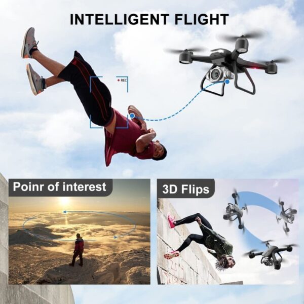 4DRC V14 Professional Drone 6K HD Dual Camera Wifi FPV Portable RC Quadcopter 2 BATTERY,Drones Suitable For Adults & Beginners.Logistics Is Randomly Sent By UPS,USPS,Self-pickup. - Image 2