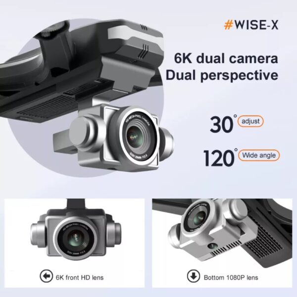 4DRC V14 Professional Drone 6K HD Dual Camera Wifi FPV Portable RC Quadcopter 2 BATTERY,Drones Suitable For Adults & Beginners.Logistics Is Randomly Sent By UPS,USPS,Self-pickup. - Image 3