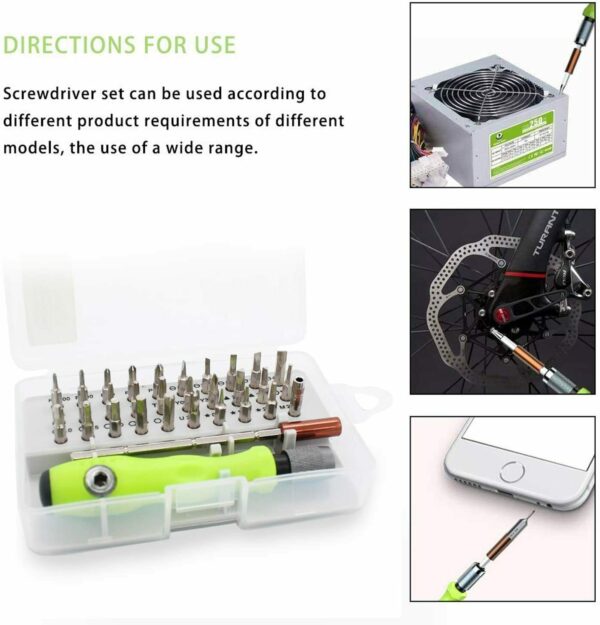32 IN 1 Small Magnetic Screwdriver Set Torx Driver Professional Repair Tool Kit - Image 5